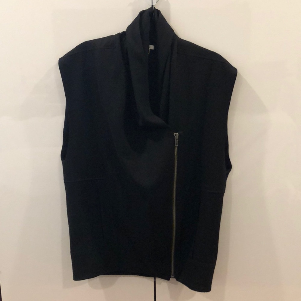 Helmut Lang Wool Asymmetrical Drop Shoulder Vest